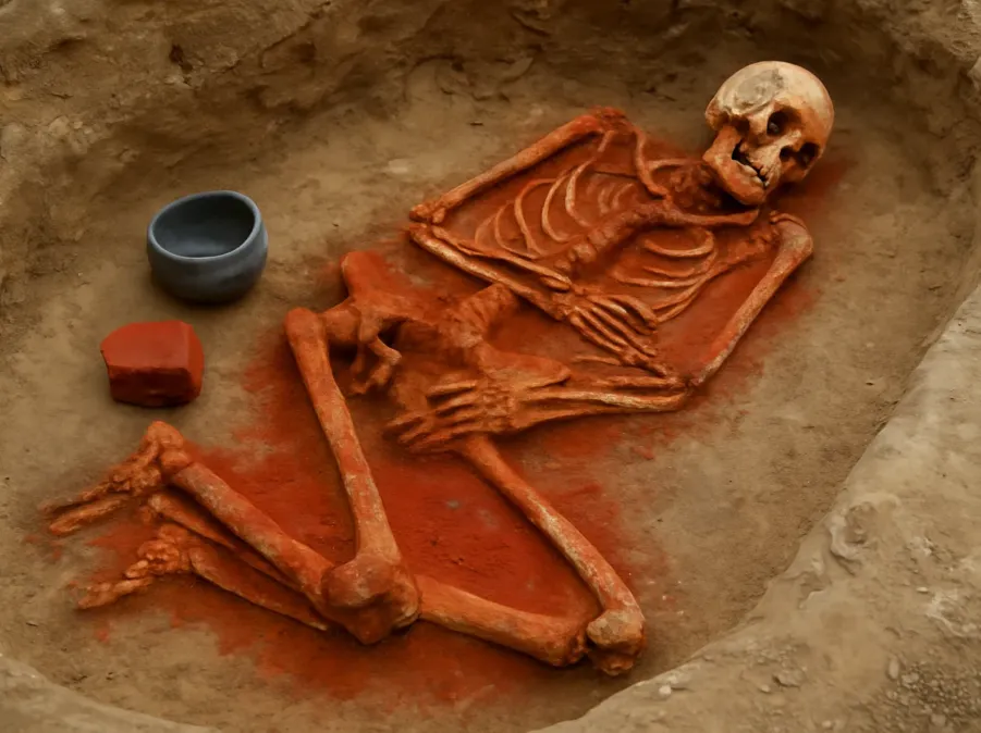 Misterul mormintelor cu ocru de la Chilia Veche 3 Misterul mormintelor cu ocru de la Chilia Veche