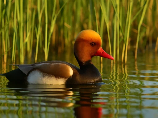 Rața roșie (Netta rufina) – Bijuteria Aprinsă a Apelor Sălbatice 4 Rața roșie (Netta rufina) – Bijuteria Aprinsă a Apelor Sălbatice