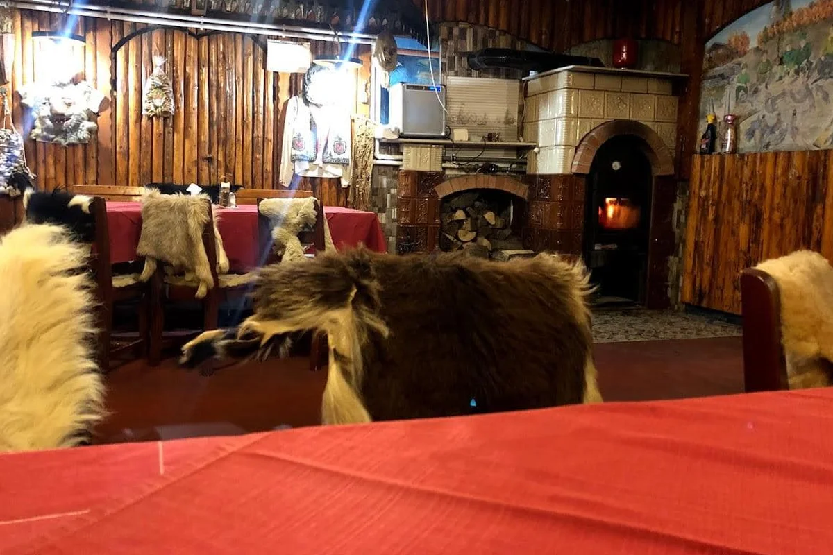 Cele Mai Bune Cazări în Murighiol: Top Pensiuni și Locații de Vis din Delta Dunării 4 Interior tradițional restaurant Doi Iepurași
