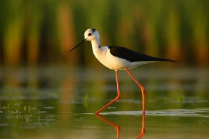 Stiltul cu picioare roșii (Himantopus himantopus)