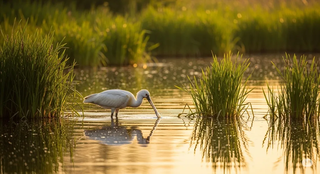 Lopătarul (Platalea leucorodia) – Arta de a pescui cu ciocul lat