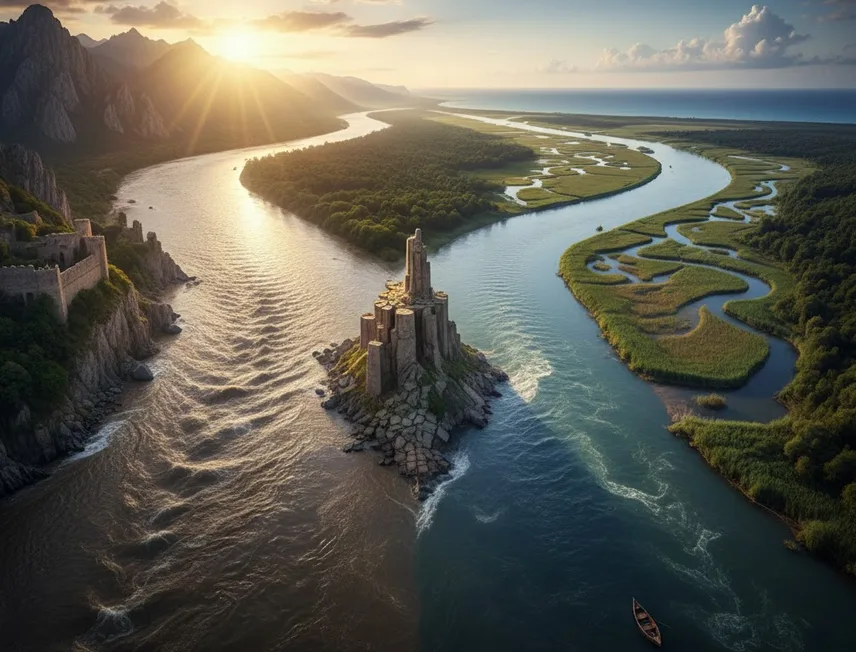 Fenomenul unic: Dunărea curge în două direcții în etapele sale geologice 3 Fenomenul unic: Dunărea curge în două direcții în etapele sale geologice