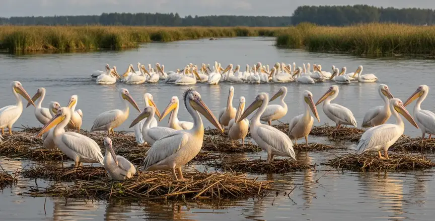 Studiu comparativ: Pelicanii creți vs. pelicanii comuni – diferențe observate de biologi