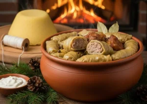 Sarmale din carne de mistreț în foi de varză murată 28 Sarmale din carne de mistreț în foi de varză murată